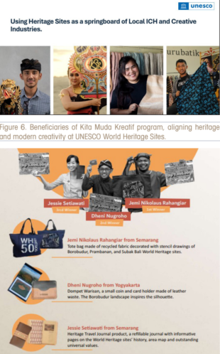 Figure 7. In celebration of the 50th anniversary of the UNESCO World Heritage Convention in 2022, UNESCO Jakarta organized a competition inviting entrepreneurs to conceptualize distinctive gift items inspired by the World Heritage sites of Indonesia.